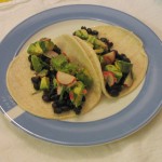 Black Bean Tacos with Radish & Avocado Salsa
