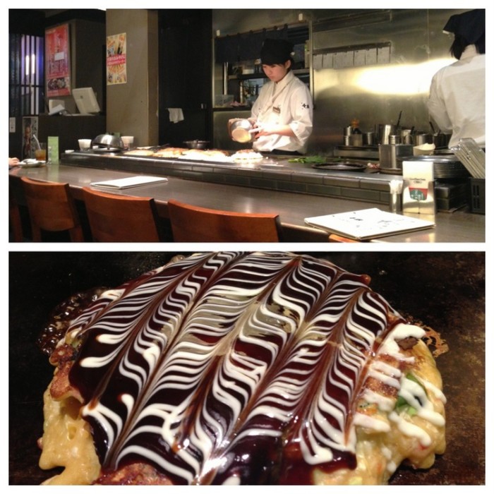 Okonomiyaki in Osaka