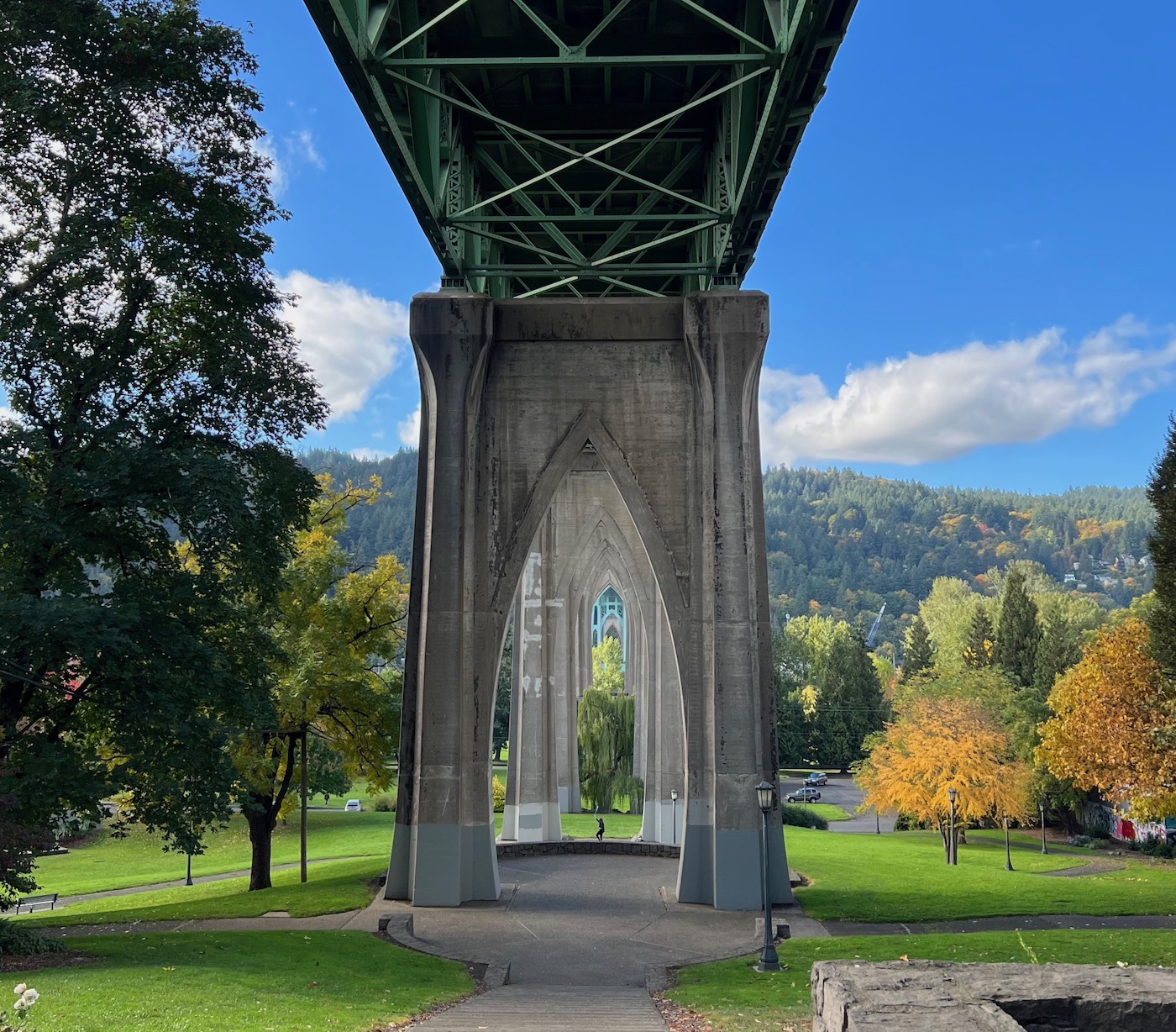 Cathedral Park St Johns Bridge view